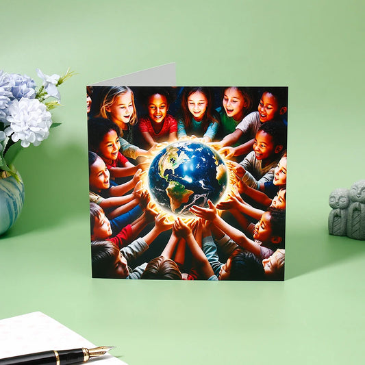 Pack of 50 Children Around the Globe Greeting Card