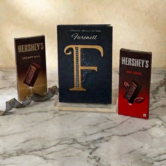 Heartfelt Wishes On Your Farewell Greeting Card With Chocolates