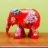 Peony Lover Elephant Statue | By Elephant Parade