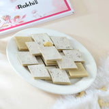 Auspicious Bhai Rakhi with Kaju Katli