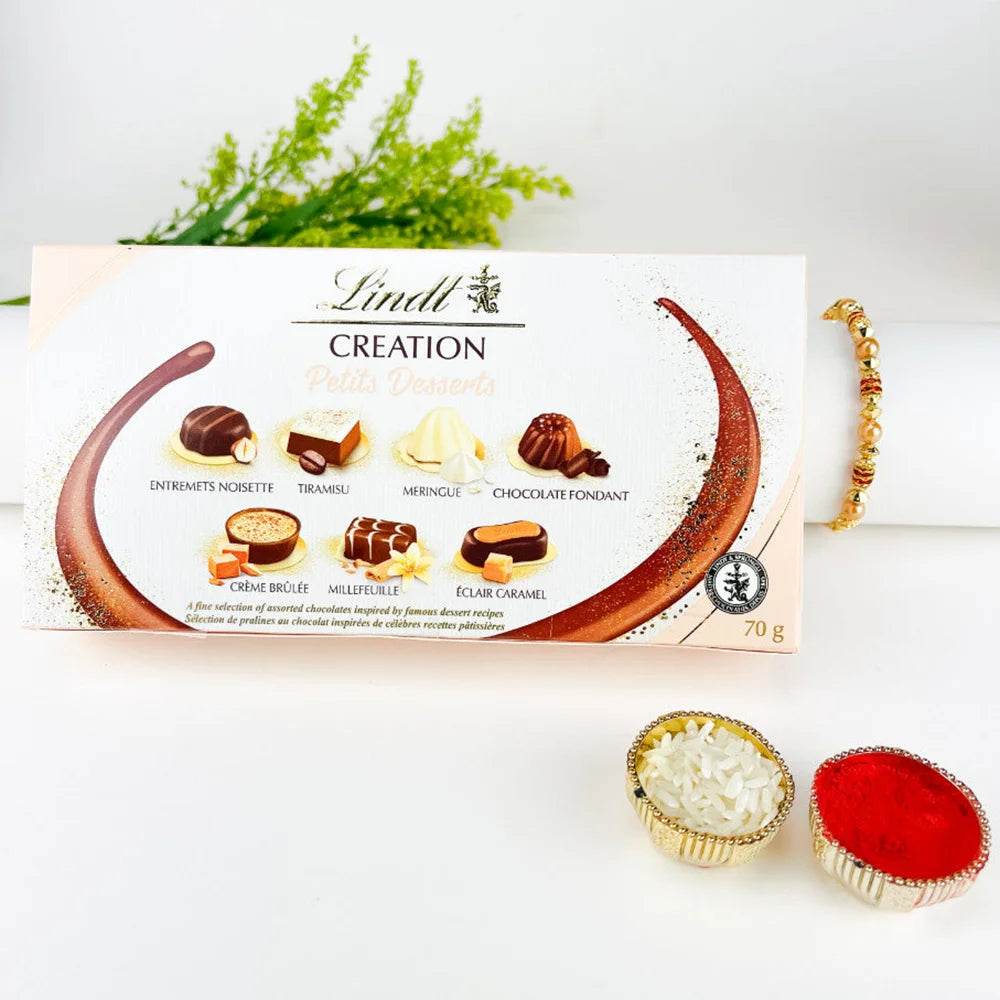 Pearl Rakhi With Lindtt Creation