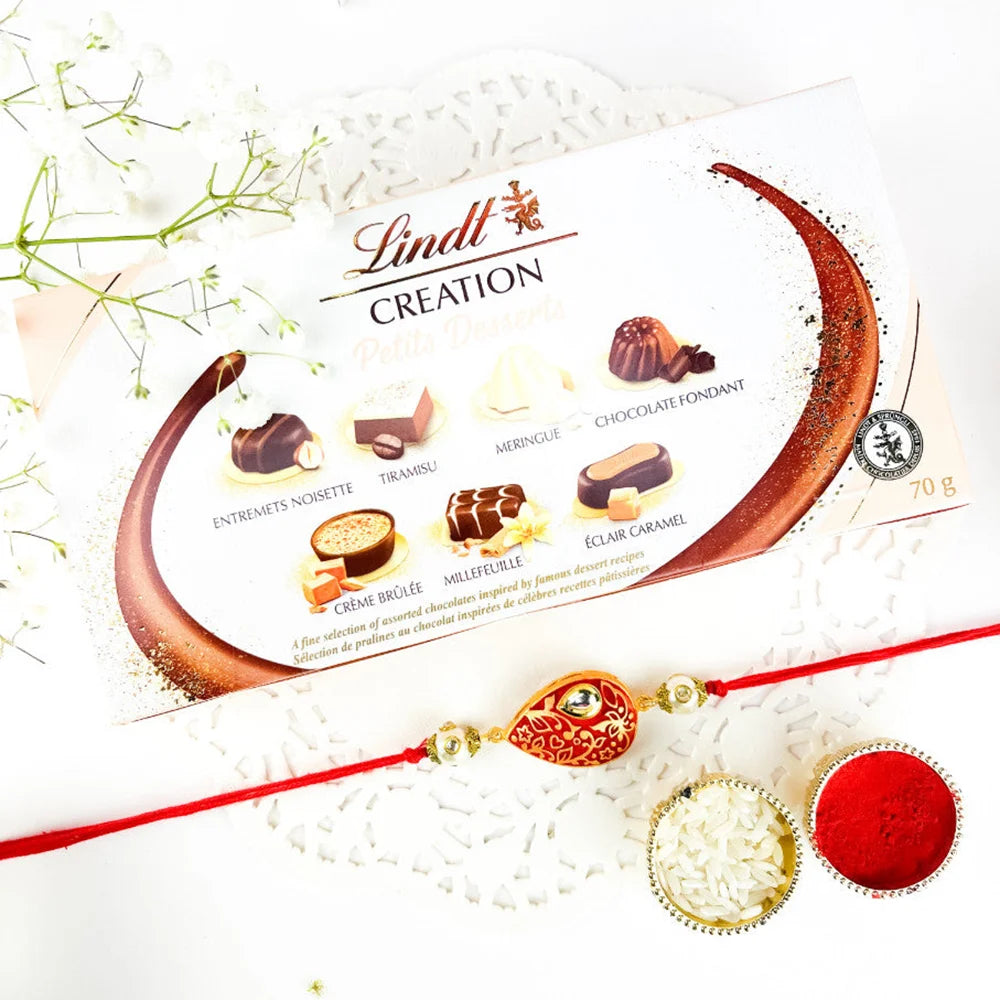 Kundan Rakhi With Lindtt Creation