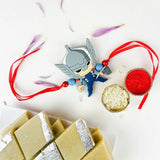 Super Hero kids Rakhi With Kaju Katli