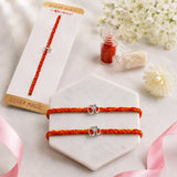 Pack Of 3 Archies Om Charm Braided Silver Rakhi for Brother