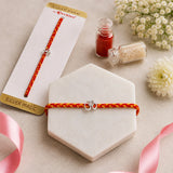 Pack Of 2 Archies Om Charm Braided Silver Rakhi for Brother