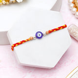 Archies Evil Eye Beaded Silver Rakhi