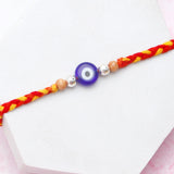 Archies Evil Eye Beaded Silver Rakhi