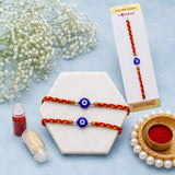 Pack Of 3 Archies Evil Eye Beaded Silver Rakhi