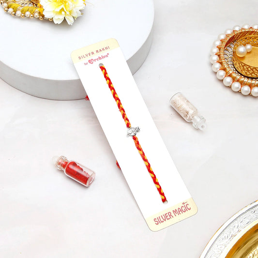 Archies Om Silver Rakhi