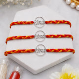 Pack Of 3 Archies "Bhai" Charm Silver Rakhi for Brother