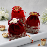 Archies Silver Moustache Bhai Rakhi with Dry Fruits