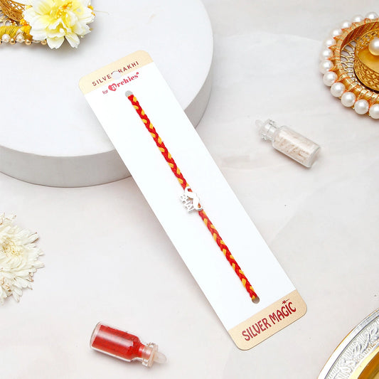 Archies Moustache Bhai Silver Rakhi