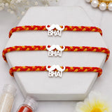Pack Of 2 Archies Silver Rakhi with Moustache Charm for Brother