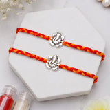 Pack Of 2 Archies Lord Ganesha Charm Silver Rakhi