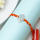 Archies Peacock Feather Silver Rakhi