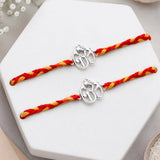 Pack Of 2 Archies Silver Rakhi with Om & Ganesha Charm