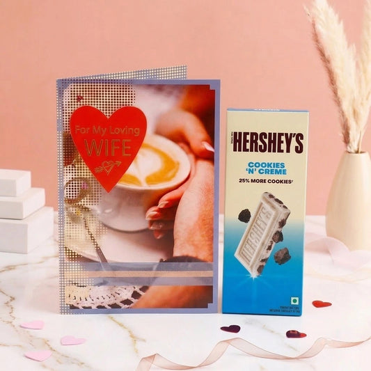 For My Loving Wife Greeting Card With Envelope With Chocolate