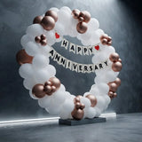 Rose Gold Anniversary Ring Balloon Arch Decor