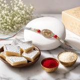 Brother Glasses Charm Rakhi with Kaju Katli