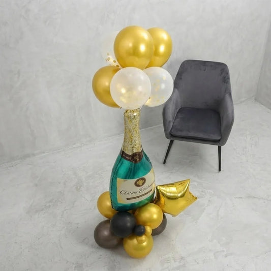 Champagne Bottle Balloon Stack Decor