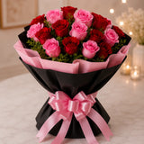 11 Red Roses & 10 Pink Roses With Pineapple Cake