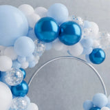 Baby Boy Blue & White Ring Balloon Arch Decor