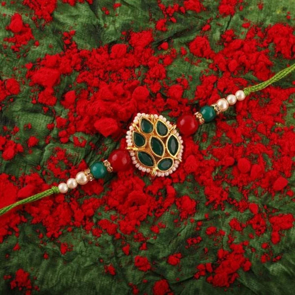 Kundan Floral Rakhi