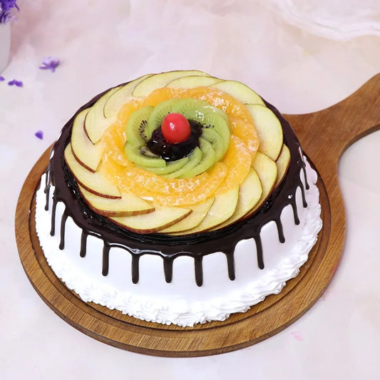 Fresh Seasonal Fruits Luscious Cake