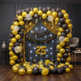 Black & Gold Anniversary Arch with Age Foil