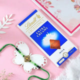 Majestic Rakhi with Lindt Extra Creamy Chocolate