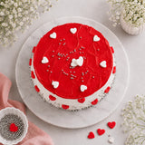 Pink Hearts Choco Cream Cake