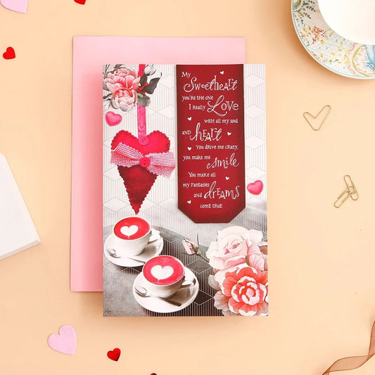 My Sweetheart You Are The One Romantic Greeting Card With Chocolate