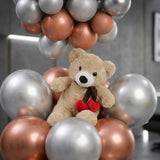 Rose Gold Teddy Balloon Stand Decor