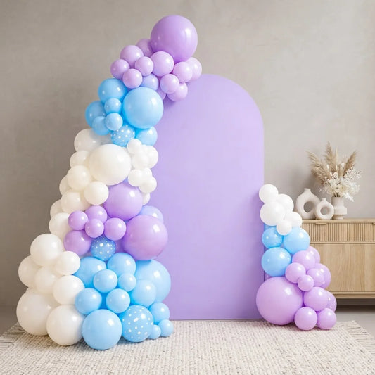 Ice Princess Theme Balloon Arch with Cutouts