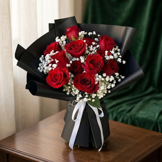 Classic Fresh Red Roses Bunch for Birthdays & Anniversaries