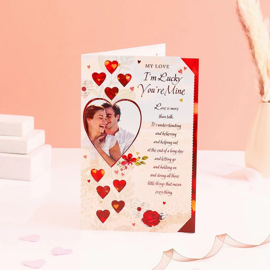 I'm Lucky You Are Mine Greeting Card With Chocolate