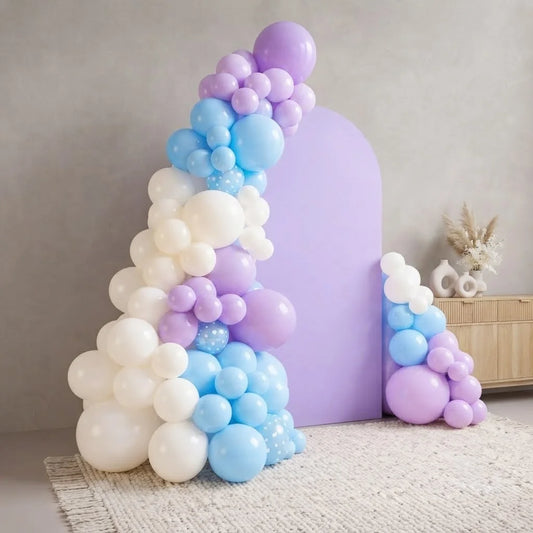 Ice Princess Theme Balloon Arch with Cutouts