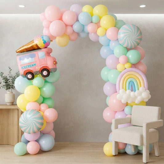 Ice Cream & Candy Pastel Balloon Arch Decor