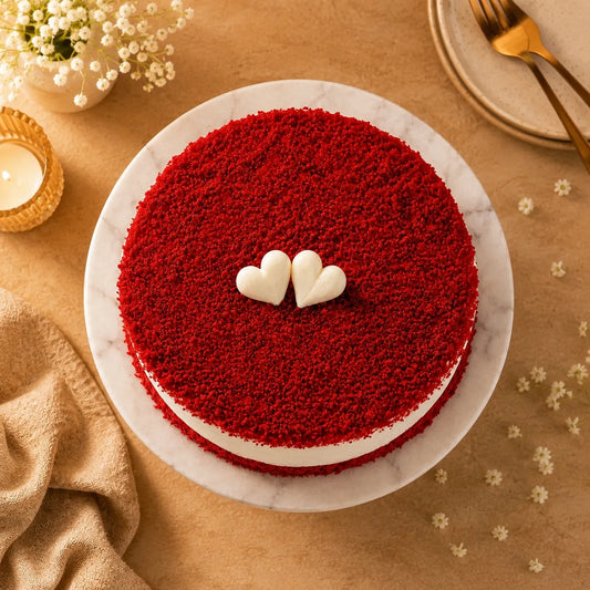 Fresh Red Velvet Velour Cream Cake