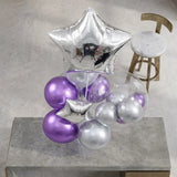 Purple & Silver Star Bobo Balloon Stand
