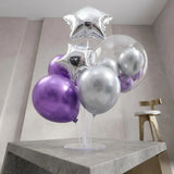 Purple & Silver Star Bobo Balloon Stand