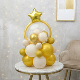 Golden Ring Bobo Balloon Stack Decor
