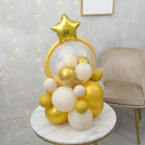 Golden Ring Bobo Balloon Stack Decor