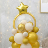 Golden Ring Bobo Balloon Stack Decor