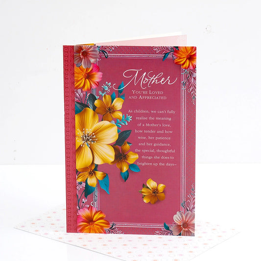 Mother You're Loved Greeting Card With Envelope