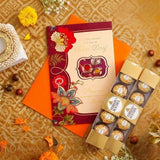 Bhai Dooj Greeting Card with 2 Ferrero Rocher 4 Pcs Packs (8 Pcs)
