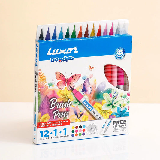 Luxor Doodles Brush Pens - 12 Shades