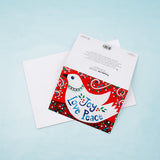 Pack of 50 Joy Love Peace Dove Greeting Card