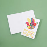 Pack of 50 Colourful Peace on Earth Dove Greeting Card