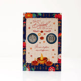 Pack Of 6 Diwali Aarti with Silver Coins Greeting Card